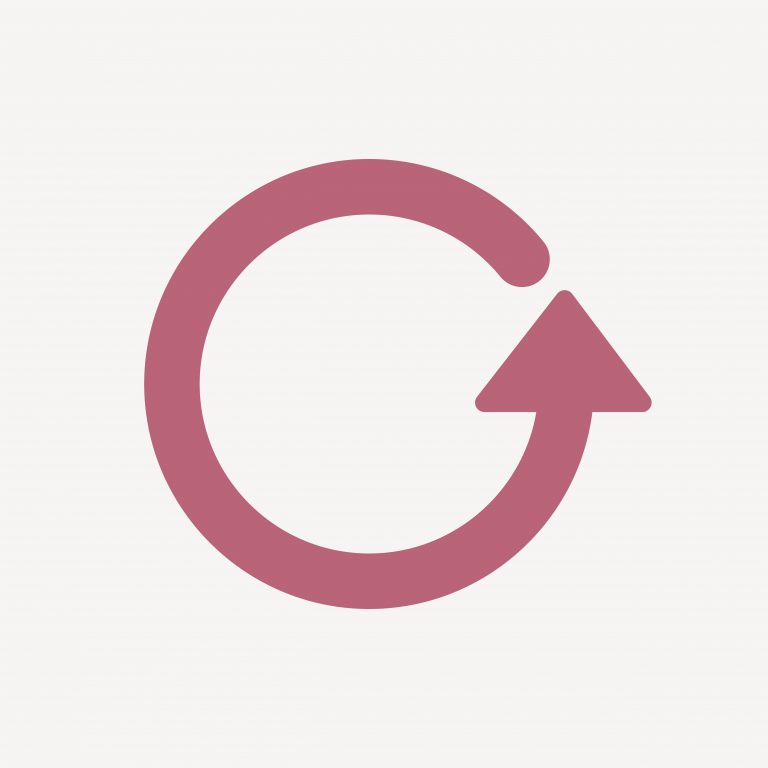 Circle arrow icon, pink sticker, repeat symbol vector