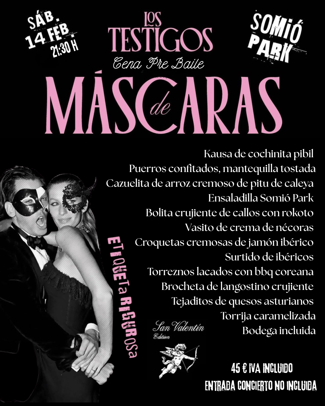 CENA PRE CONCIERTO LOS TESTIGOS - 14 DE FEBRERO